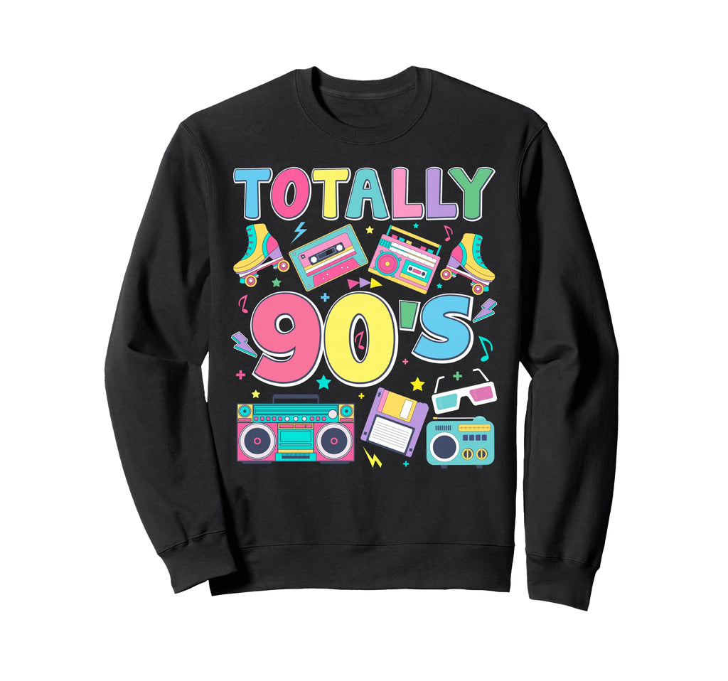 Totally 90S 1990S Cassette Tape Sweatshirt - Novelty Apparel for Adults - T-Shirt, Sweatshirt, Hoodie