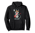 Funny Husky Dog Rock Music Guitar Player Hoodie - Graphic Print for Adults - T-Shirt, Sweatshirt, Hoodie