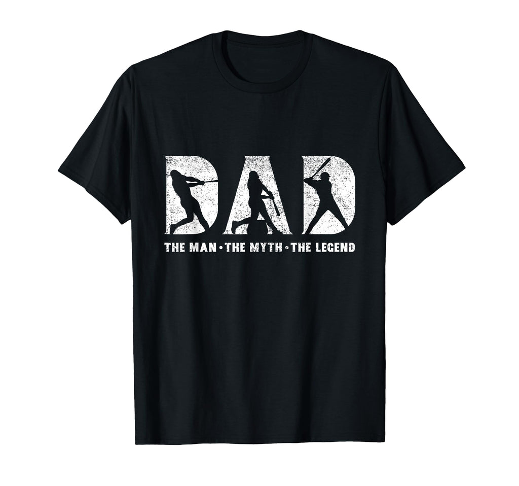 Baseball Dad Myth Legend Fathers Day T-Shirt - Graphic Print Men Women - T-Shirt, Sweatshirt, Hoodie
