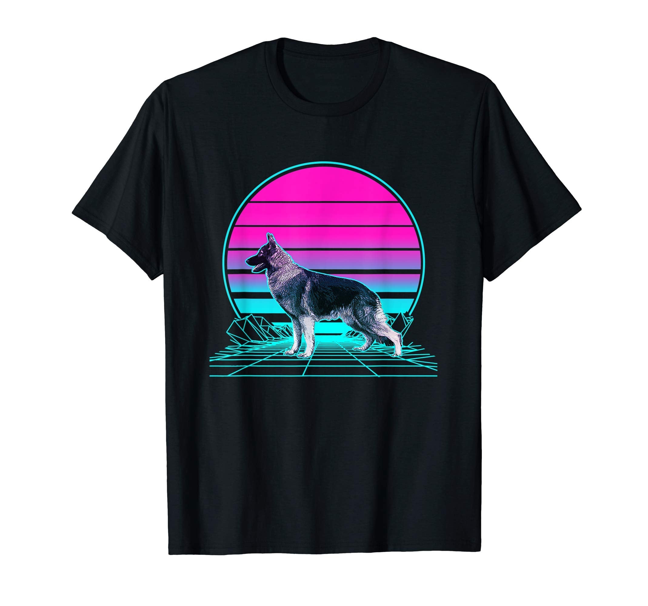 Sunset Shiloh Shepherd T-Shirt - Custom Art Print Men Women - T-Shirt, Sweatshirt, Hoodie