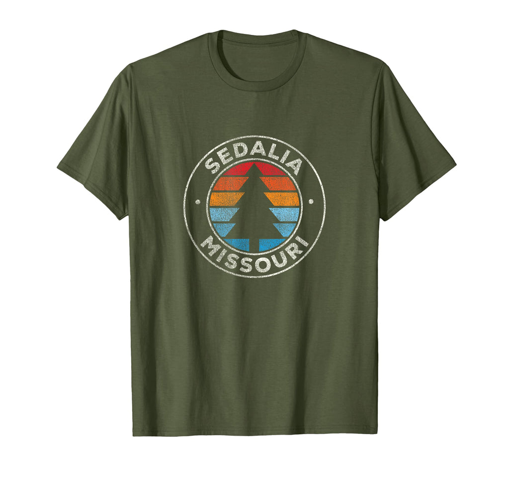 Sedalia Missouri Mo 70S T-Shirt - Custom Art Print Men Women - T-Shirt, Sweatshirt, Hoodie