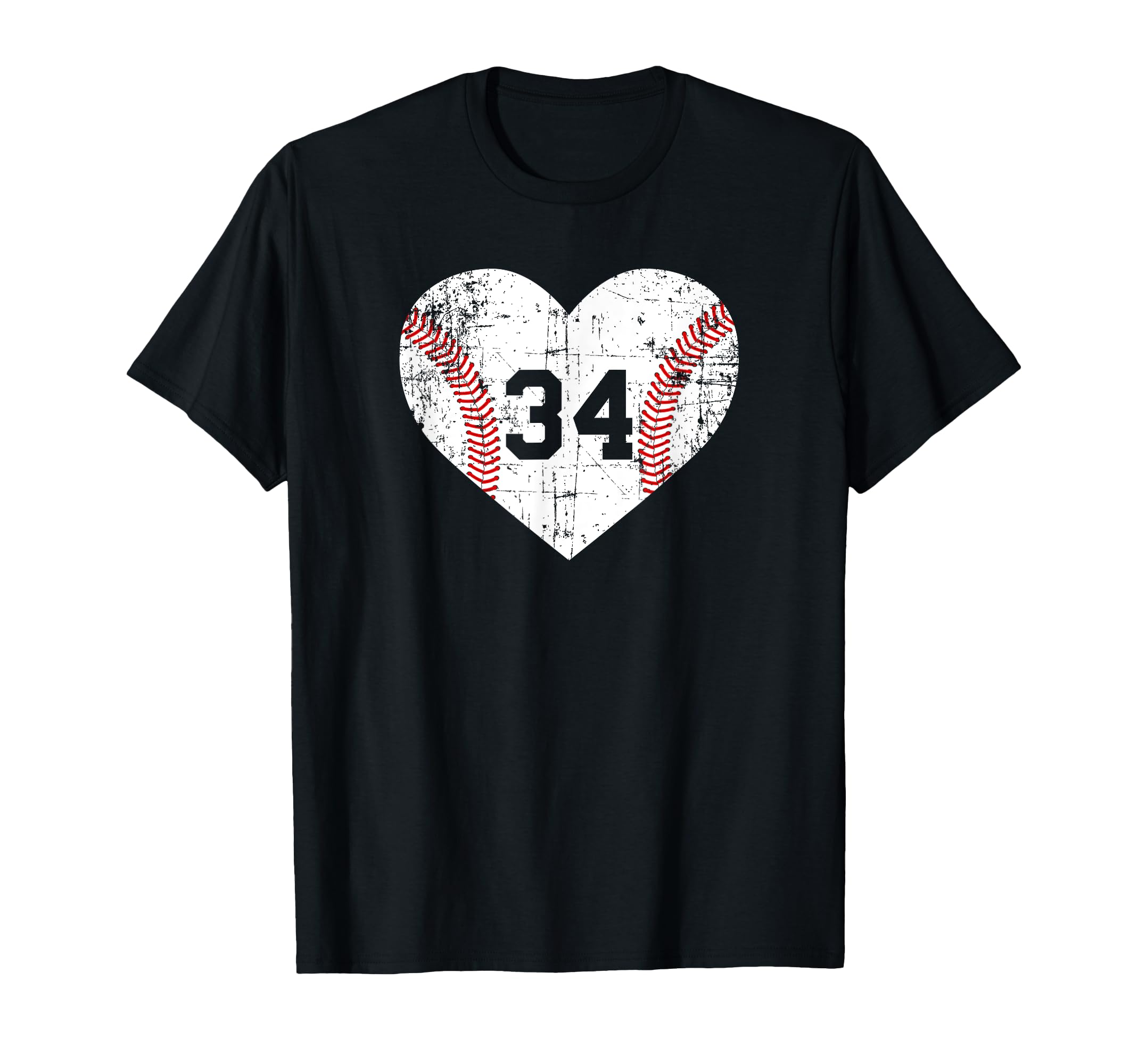 Baseball 34 Jersey Number T-Shirt - Novelty Apparel Men Women - T-Shirt, Sweatshirt, Hoodie
