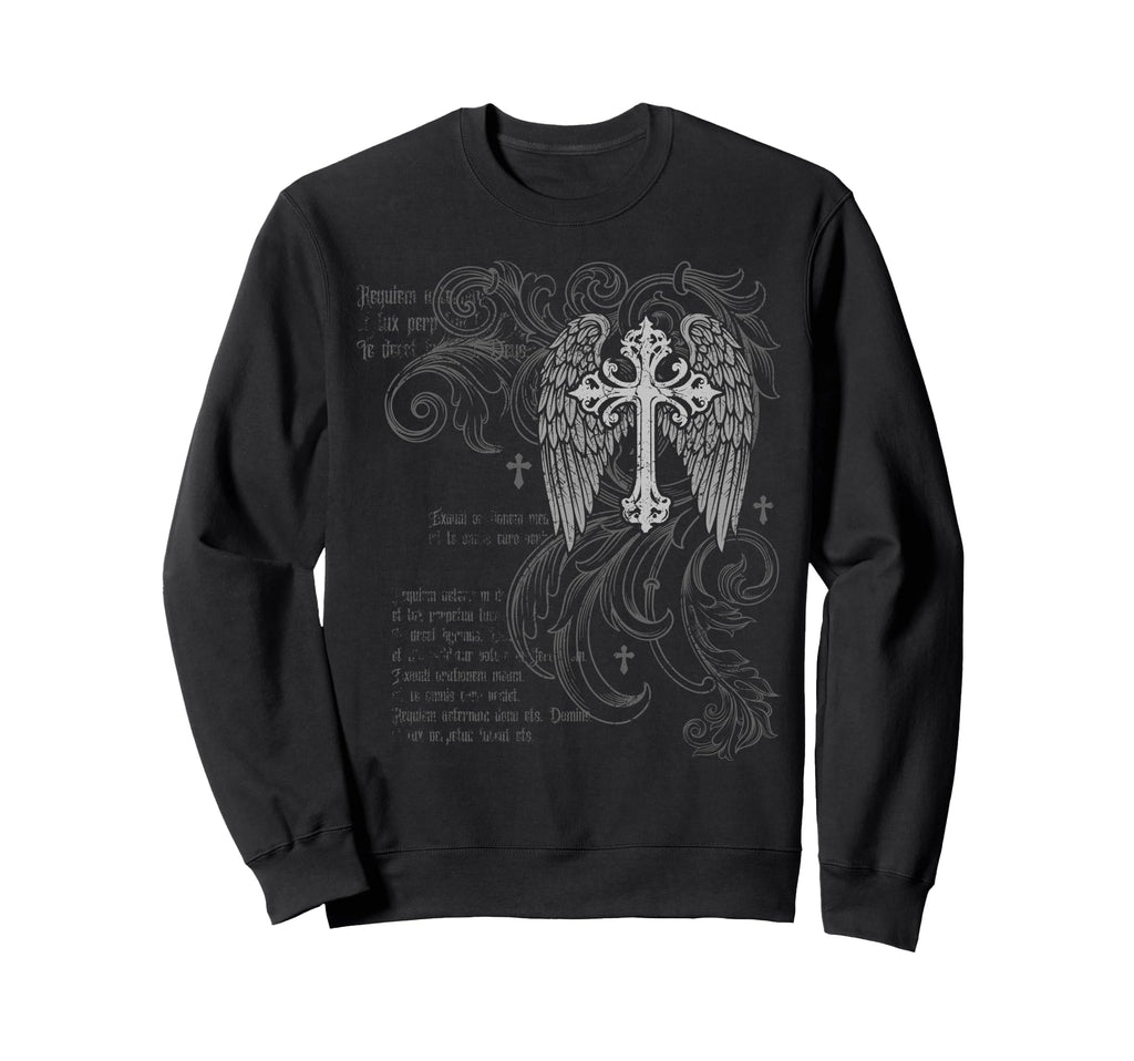 Y2K Grunge Cross Wings 2000S Goth Sweatshirt - Trendy Graphic Men Women - T-Shirt, Sweatshirt, Hoodie