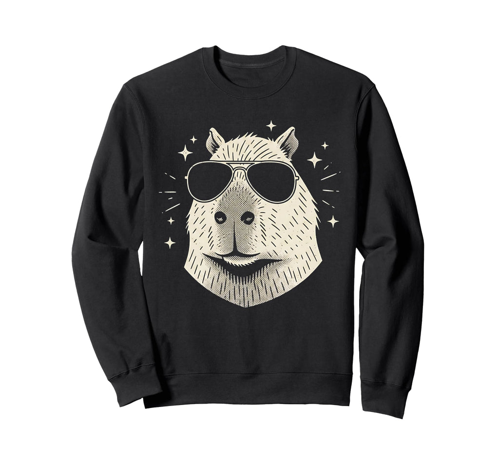 Y2K Capybara Sunglasses 90S 2000S Sweatshirt - Graphic Print Men Women - T-Shirt, Sweatshirt, Hoodie