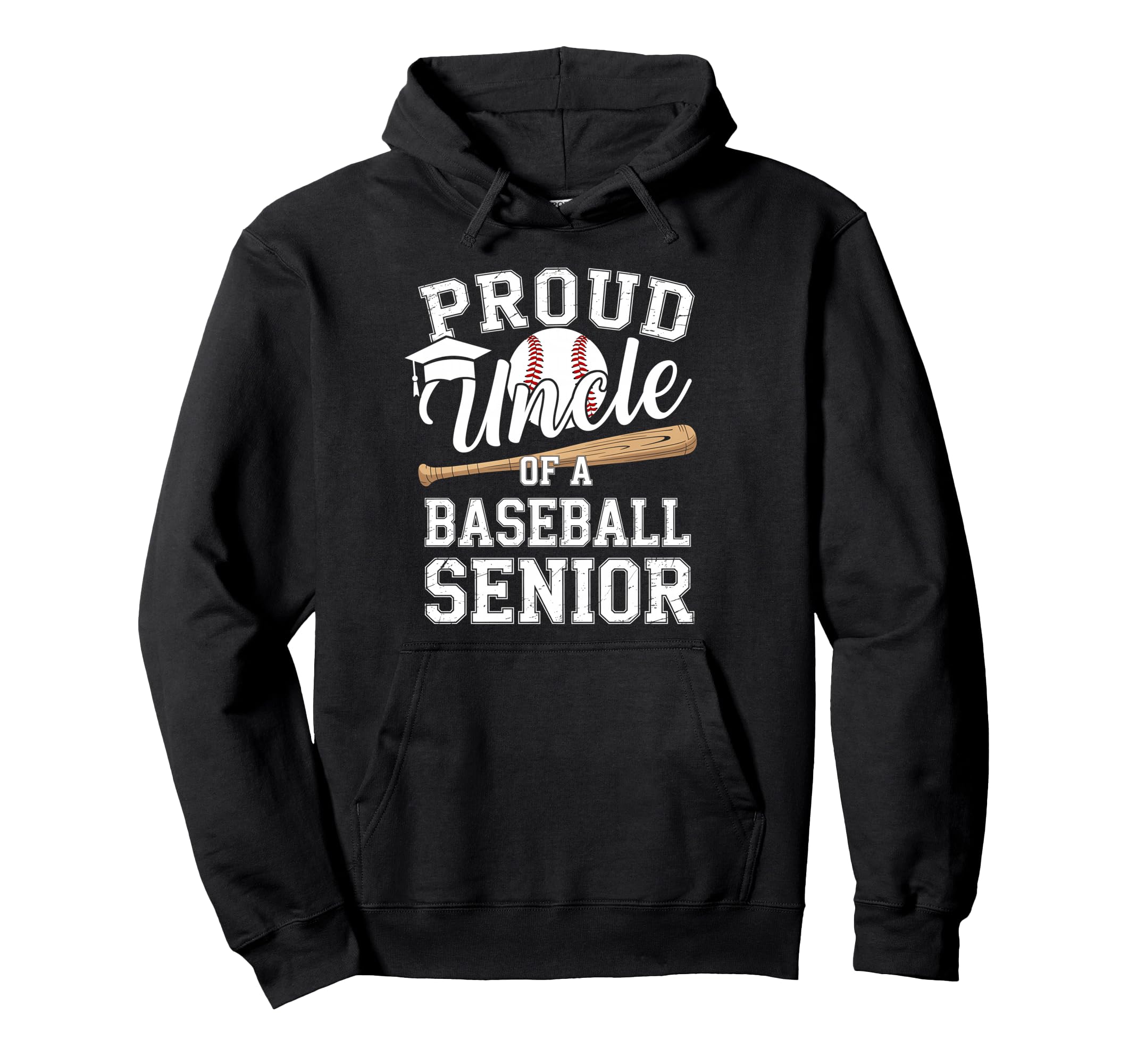 Proud Uncle 2026 Senior Baseball Hoodie - Minimalist Print for Adults - T-Shirt, Sweatshirt, Hoodie