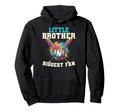 Little Brother Biggest Fan Baseball Hoodie - Trendy Graphic Men Women - T-Shirt, Sweatshirt, Hoodie