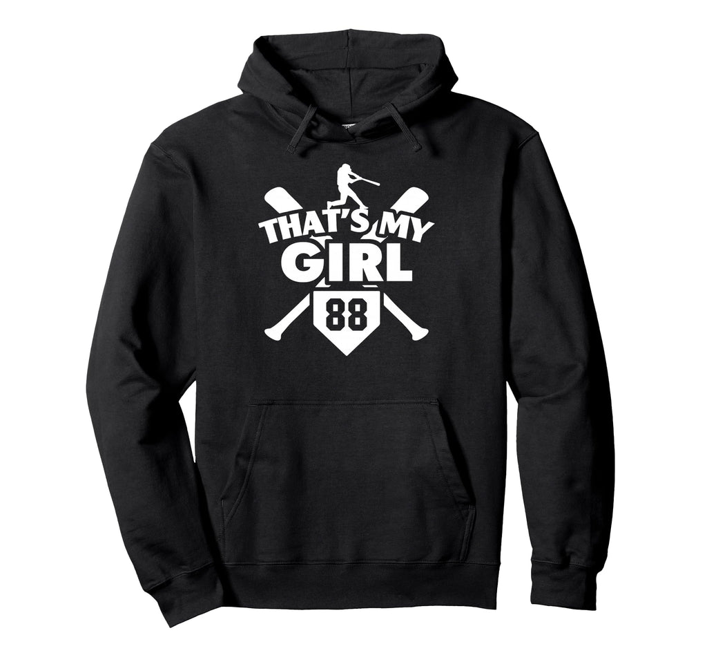 Baseball Mom Dad Thats My 88 Softball Hoodie - Minimalist Print Men Women - T-Shirt, Sweatshirt, Hoodie