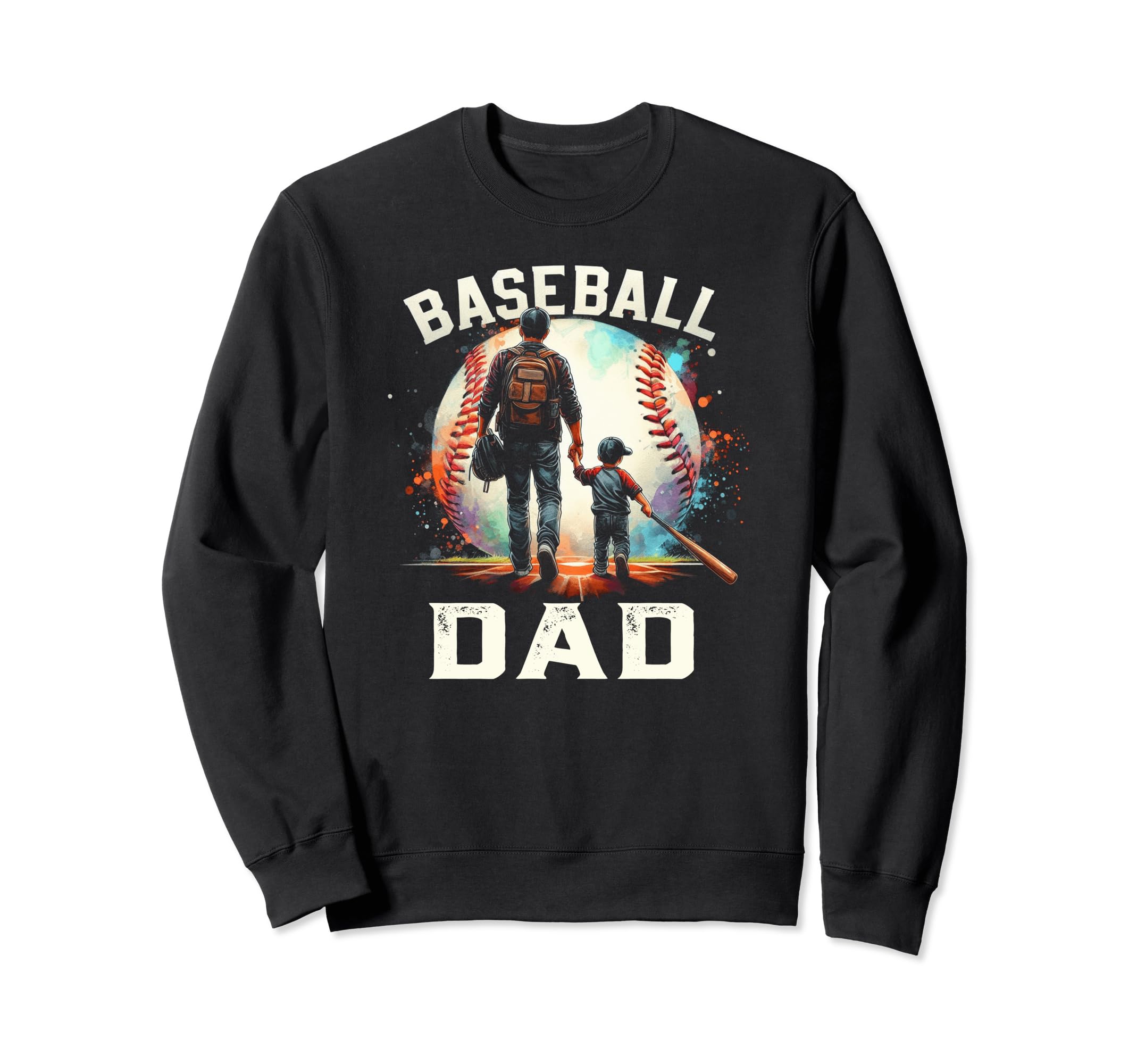 Baseball Dad Fathers Day Sweatshirt - Aesthetic Graphic Unisex - T-Shirt, Sweatshirt, Hoodie