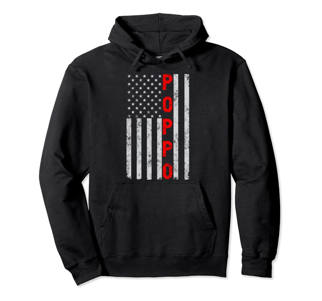 Poppo Funny Fathers Day Distressed Hoodie - Fun Novelty Design Men Women - T-Shirt, Sweatshirt, Hoodie