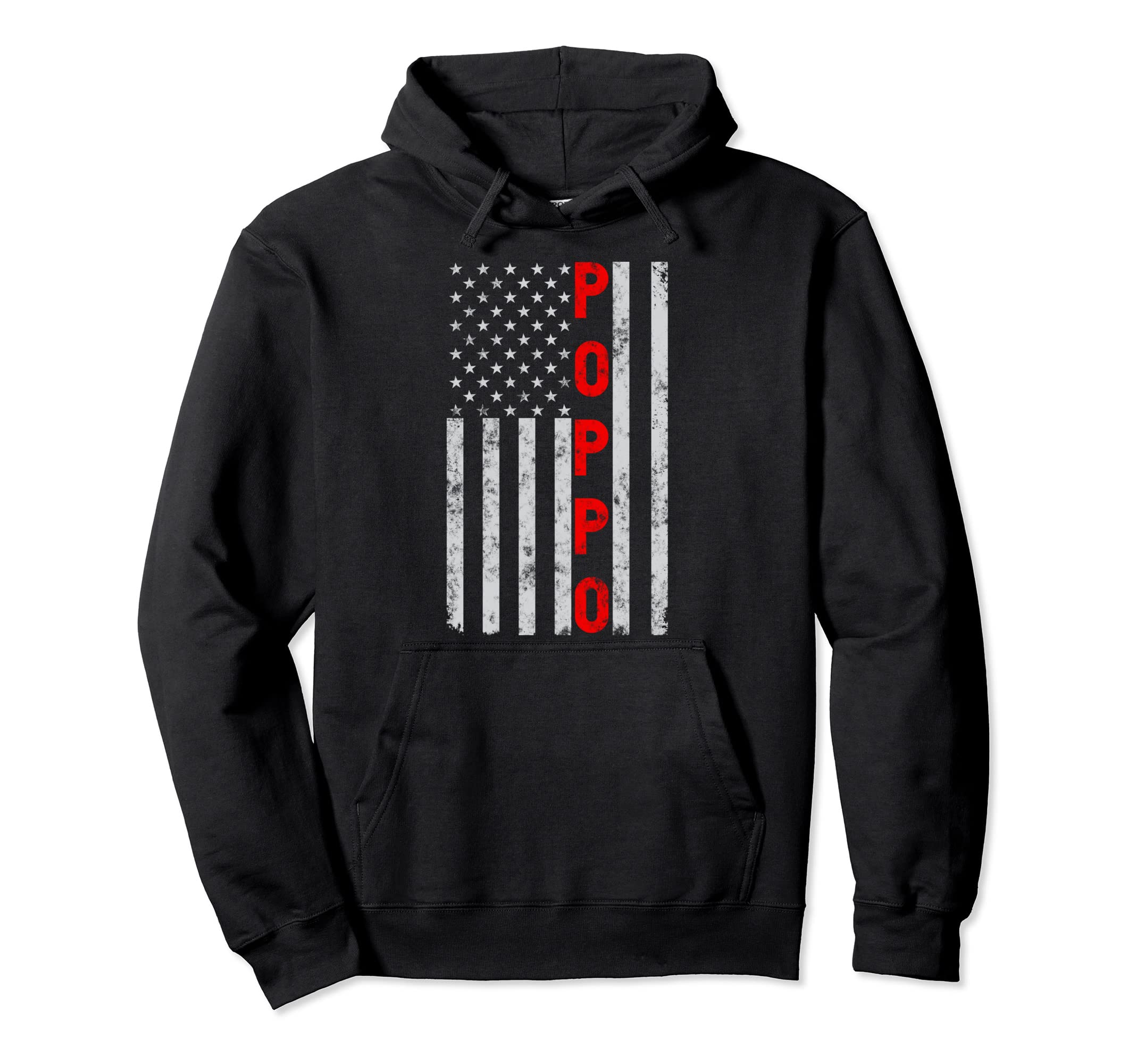 Poppo Funny Fathers Day Distressed Hoodie - Fun Novelty Design Men Women - T-Shirt, Sweatshirt, Hoodie