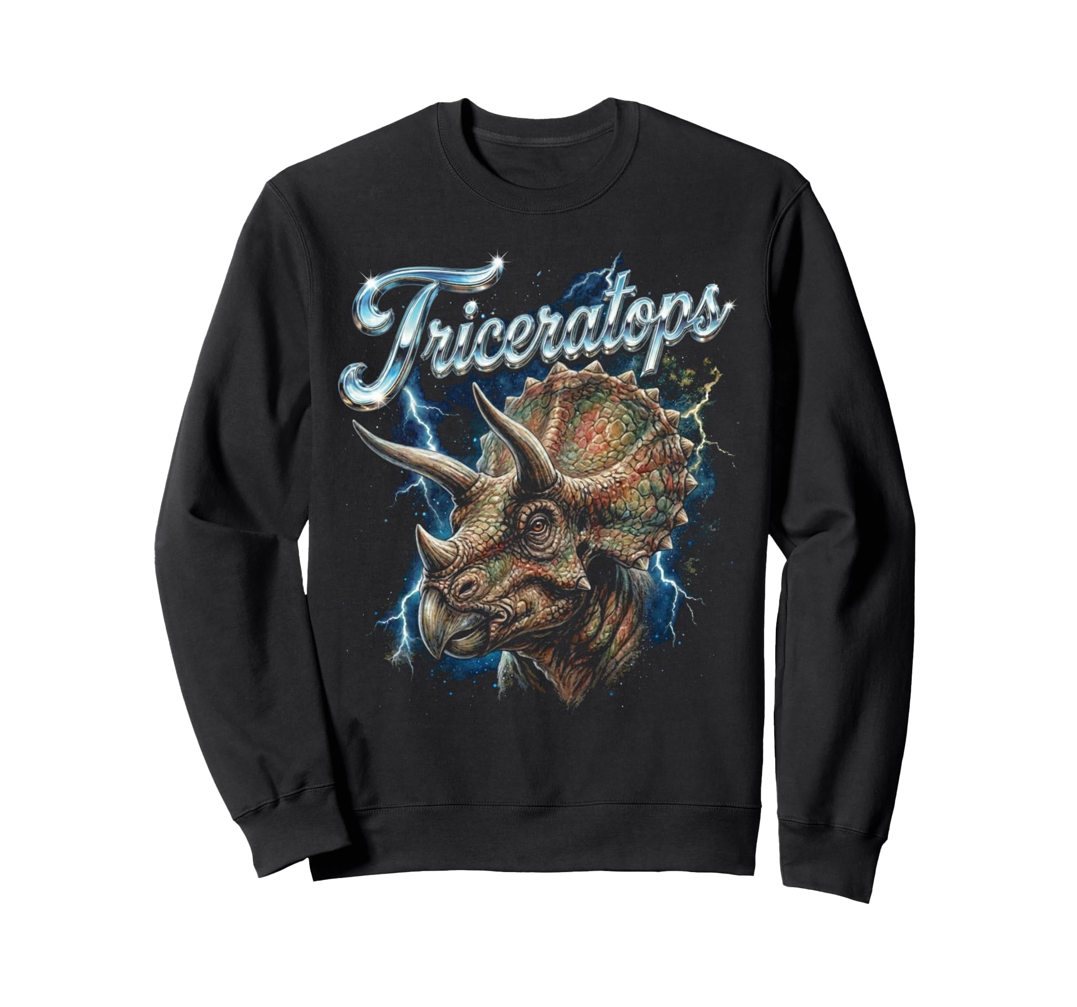 Triceratops 90S Funny Dinosaur Sweatshirt - Unique Graphic Men Women - T-Shirt, Sweatshirt, Hoodie