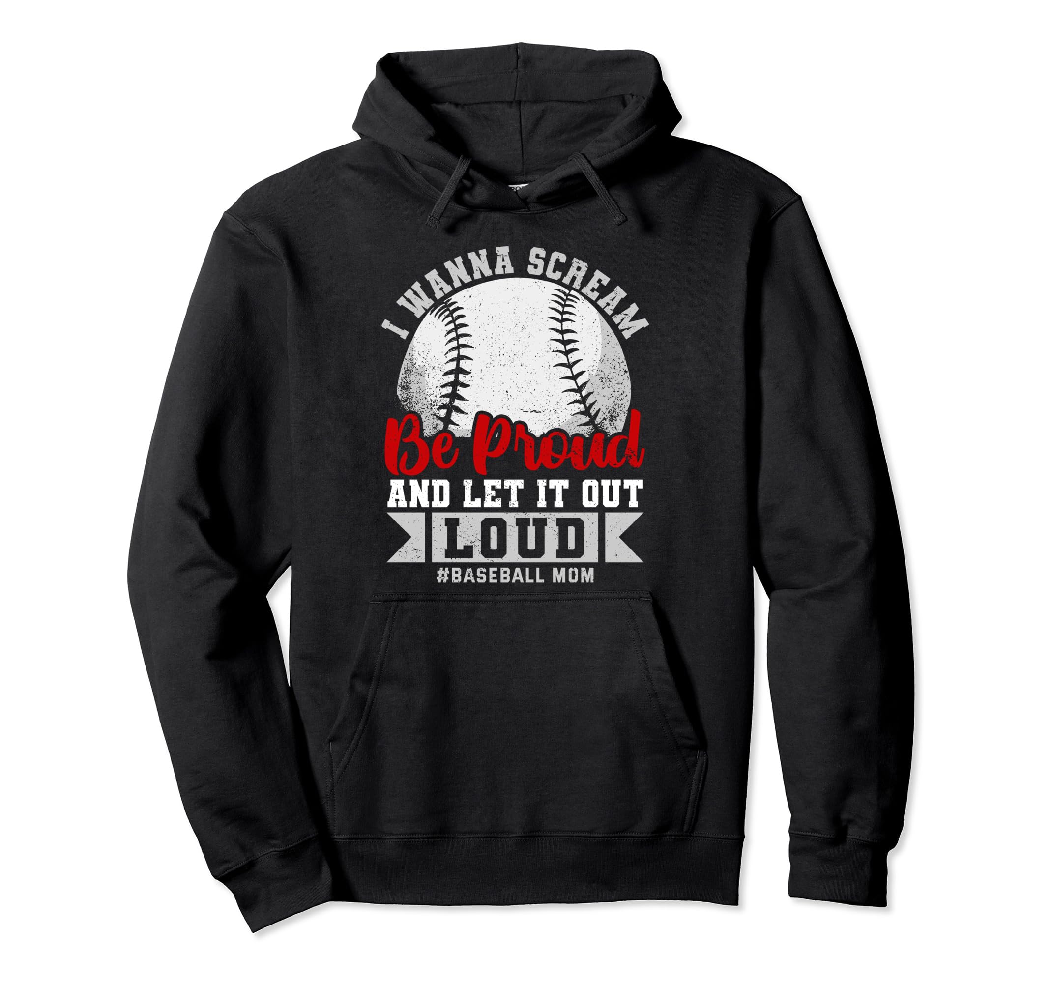 Baseball Mom Hoodie - Casual Everyday Wear for Adults - T-Shirt, Sweatshirt, Hoodie