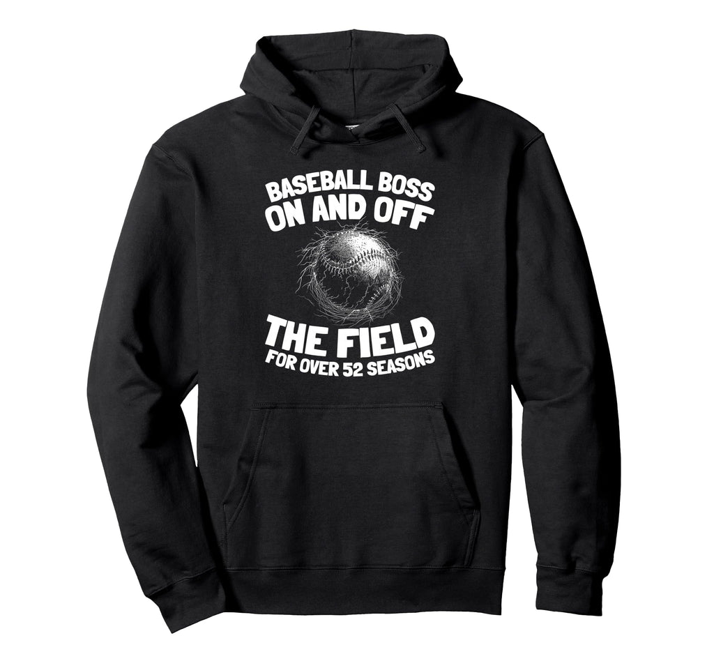 52Th Birthday Baseball Sport Player Hoodie - Graphic Print Men Women - T-Shirt, Sweatshirt, Hoodie