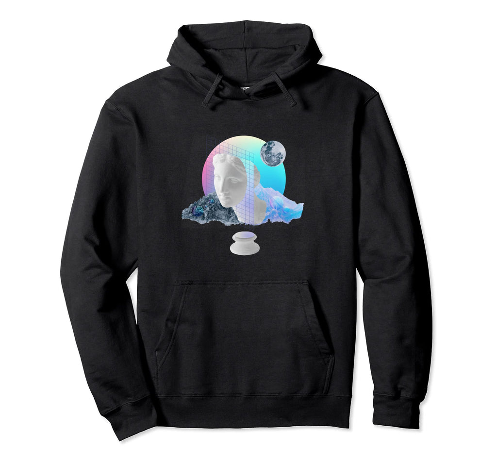 Vaporwave Sculpture Aesthetic Greek Hoodie - Unique Graphic Men Women - T-Shirt, Sweatshirt, Hoodie