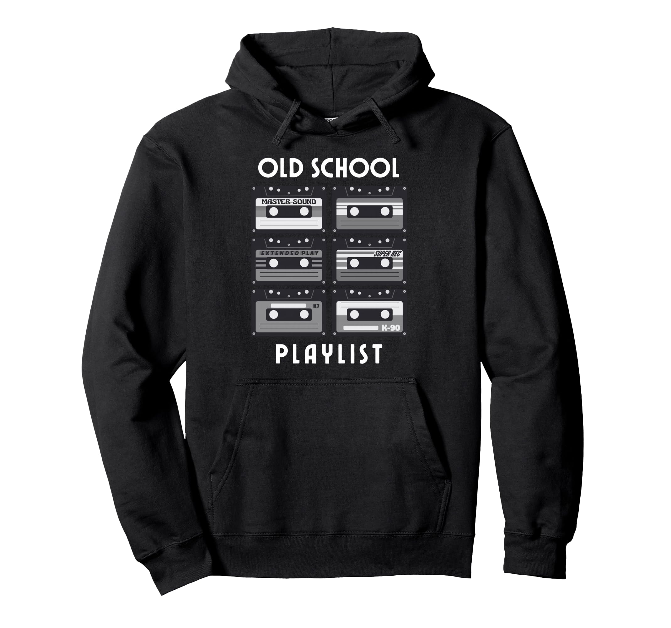Audio Cassette Tape Collection Hoodie - Fun Novelty Design Unisex - T-Shirt, Sweatshirt, Hoodie