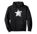 Y2K Aesthetic Star Black And White Hoodie - Fun Novelty Design for Adults - T-Shirt, Sweatshirt, Hoodie