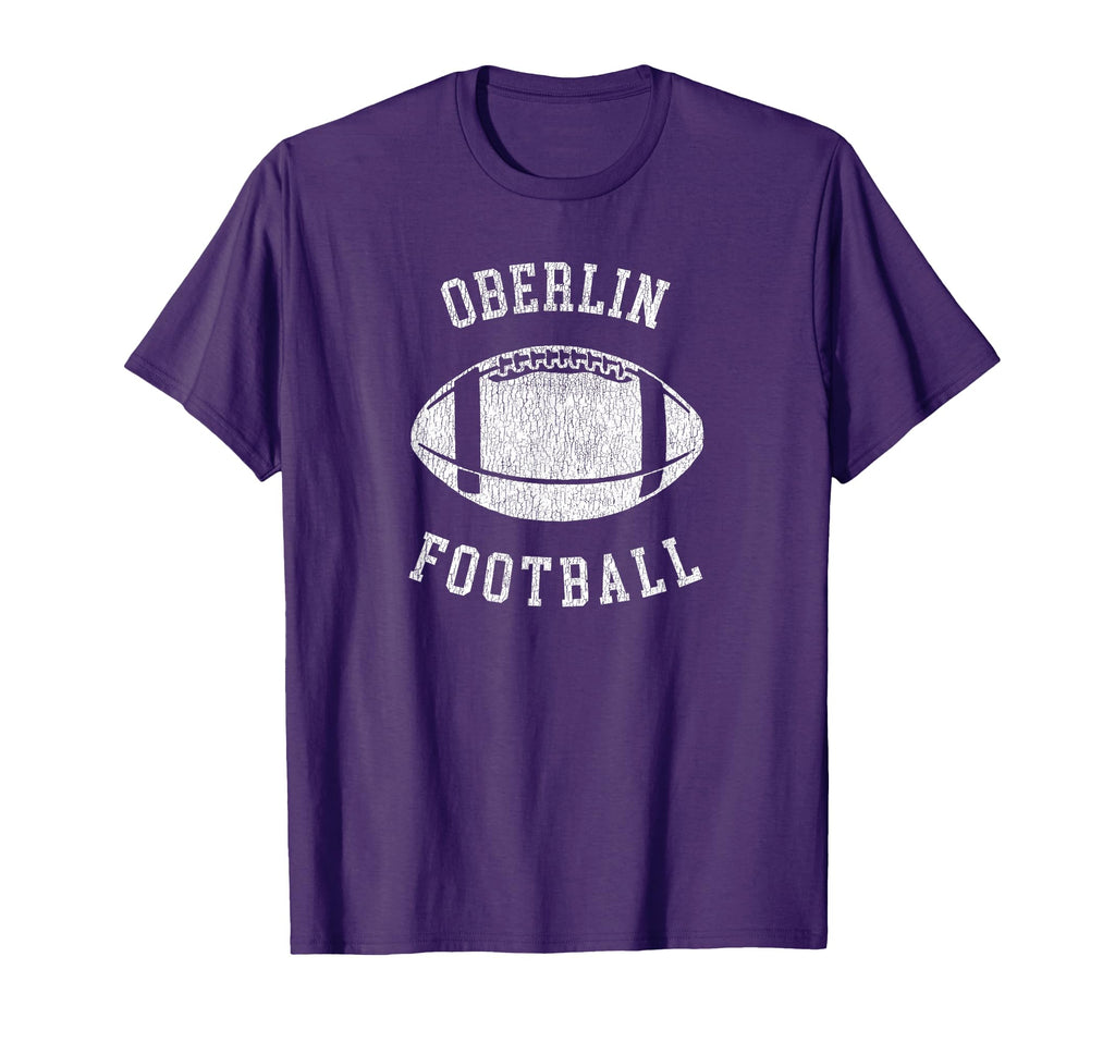 Oberlin Football Distressed 80S Throwback T-Shirt - Graphic Print Unisex - T-Shirt, Sweatshirt, Hoodie