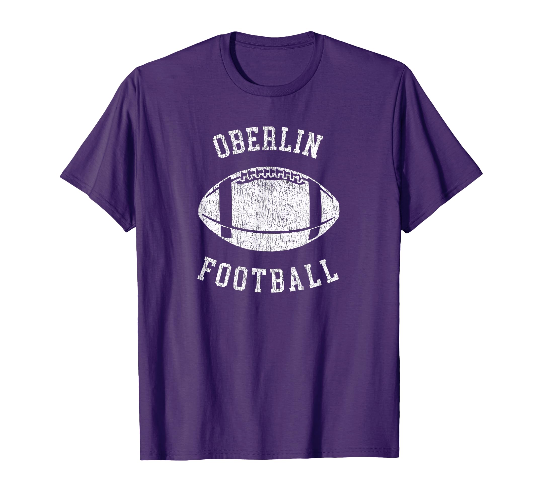 Oberlin Football Distressed 80S Throwback T-Shirt - Graphic Print Unisex - T-Shirt, Sweatshirt, Hoodie