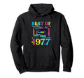 Best 1977 Birthday Birth Year Cassette Hoodie - Streetwear Style Men Women - T-Shirt, Sweatshirt, Hoodie
