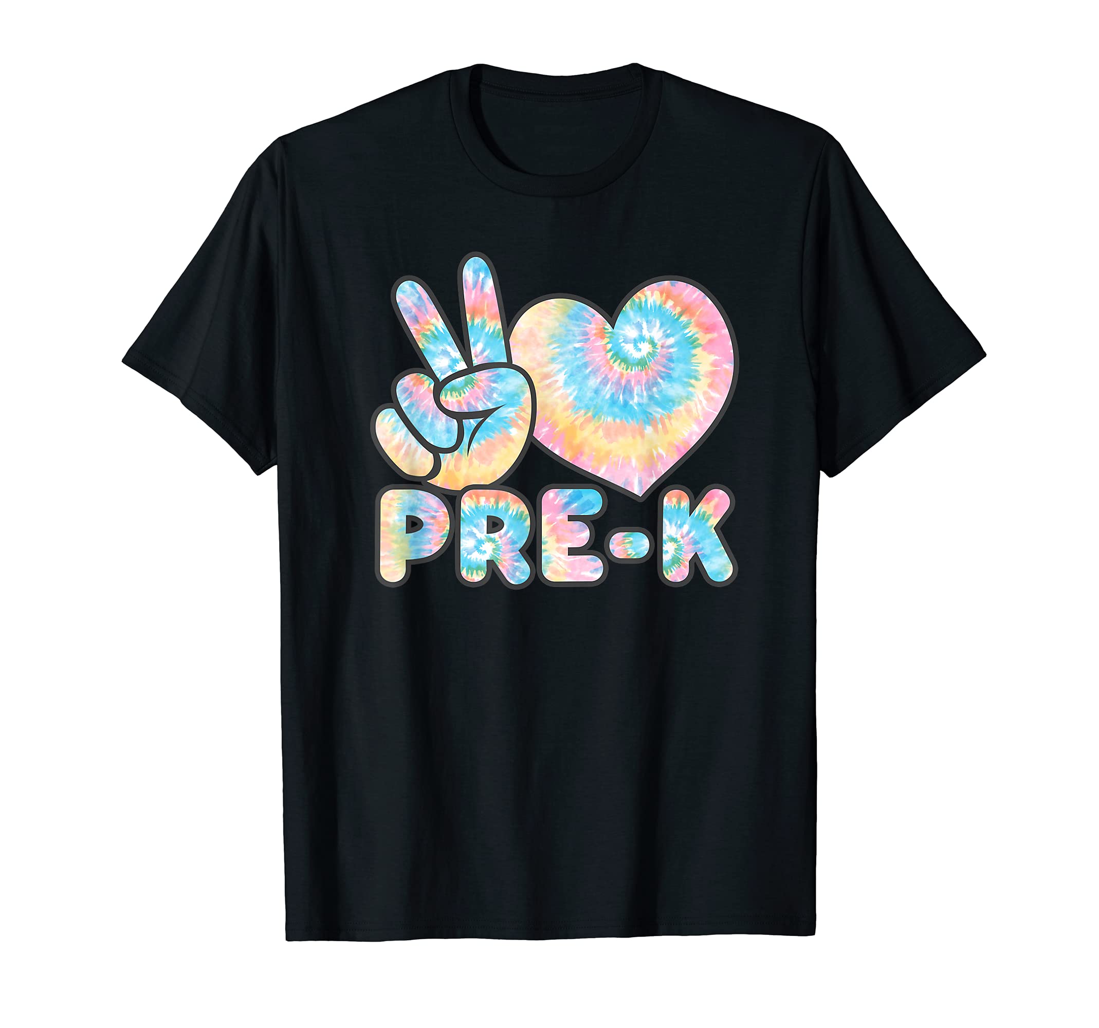 Tie Dye Back To School Peace Love Pre K T-Shirt - Trendy Graphic Men Women - T-Shirt, Sweatshirt, Hoodie