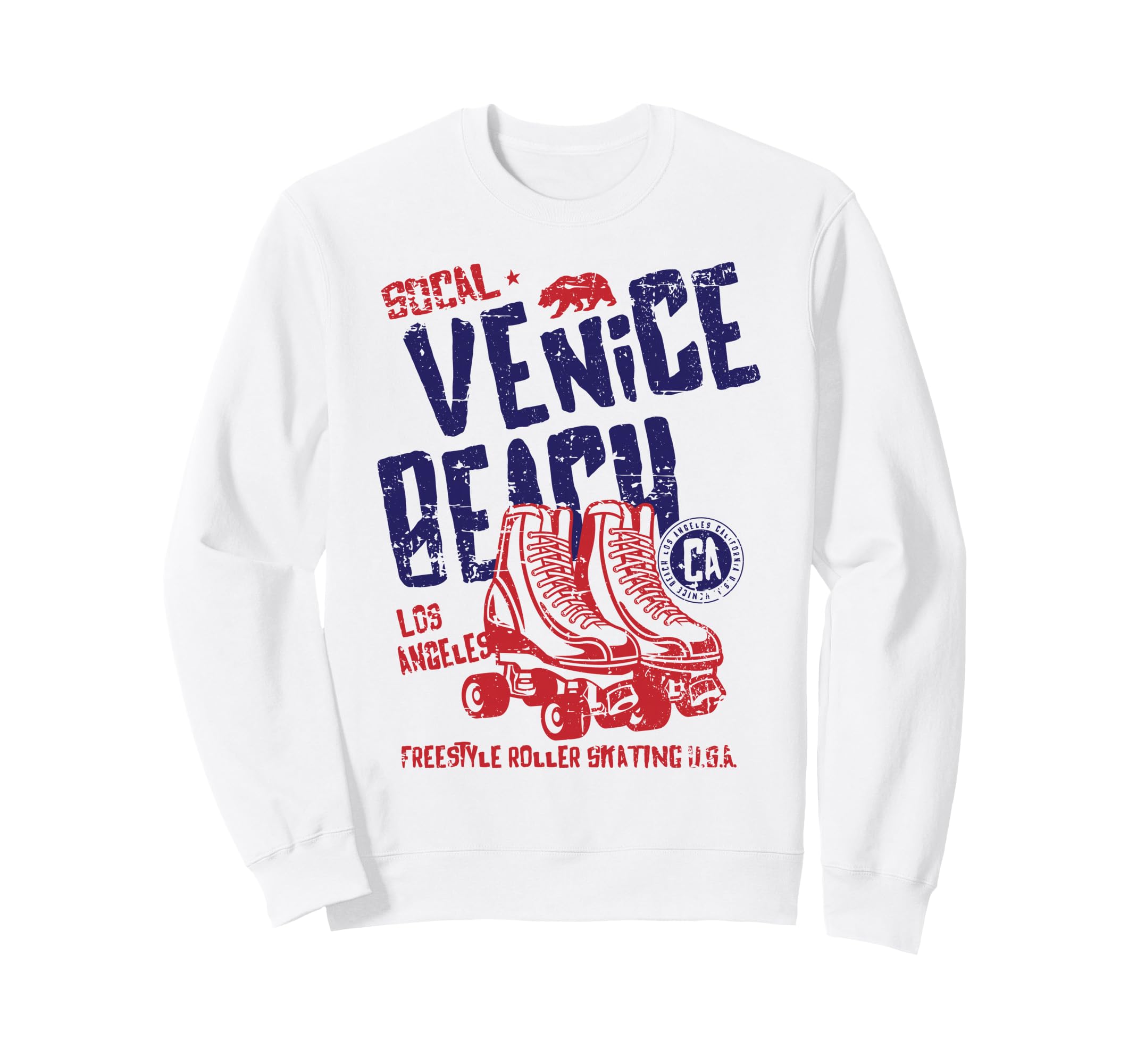 Venice Beach California Roller Skate Sweatshirt - Unique Graphic Men Women - T-Shirt, Sweatshirt, Hoodie