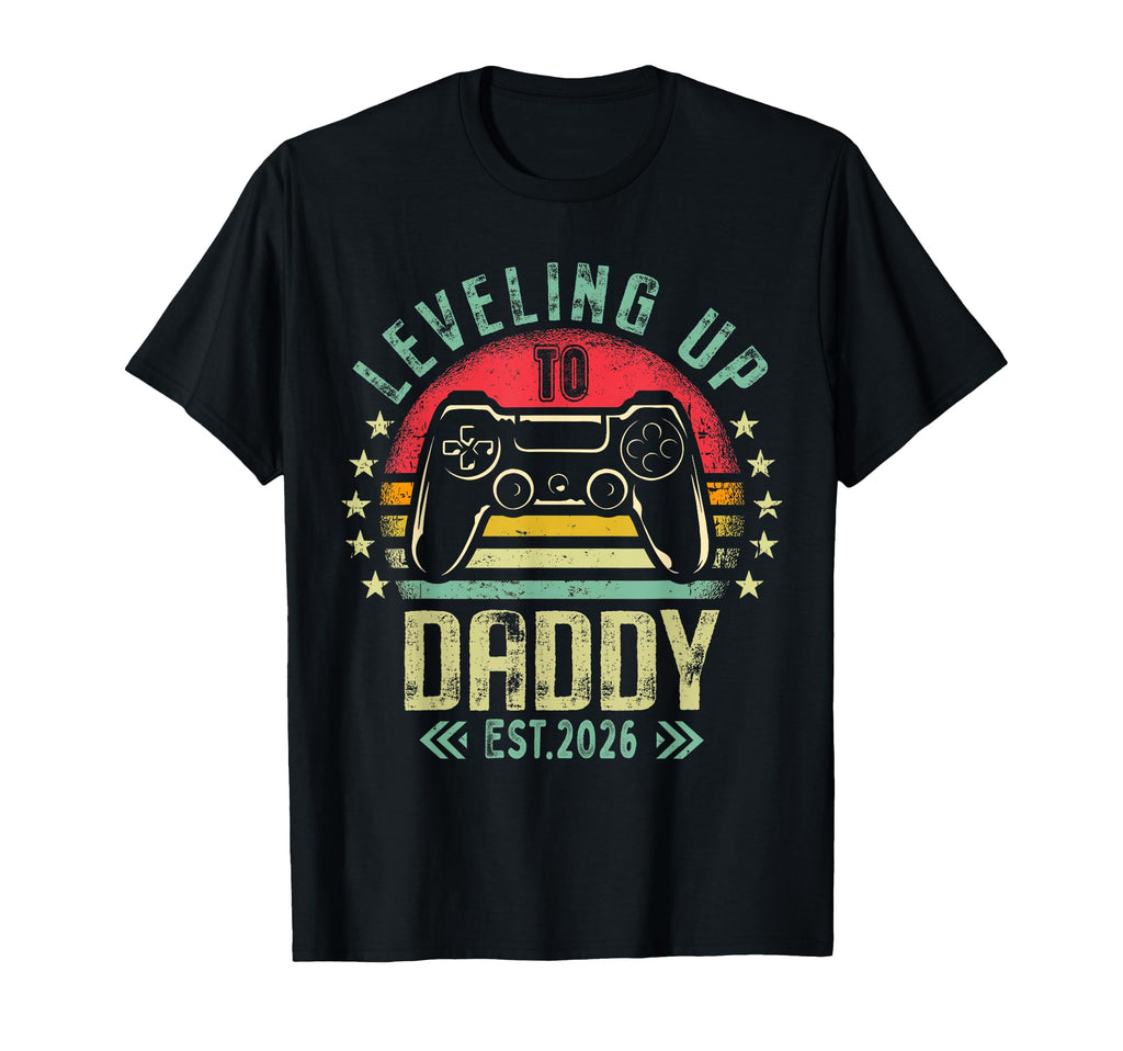 Leveling Up To Daddy 2026 Promoted To T-Shirt - Minimalist Print Men Women - T-Shirt, Sweatshirt, Hoodie