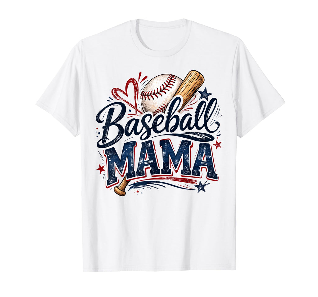 Baseball Mama Game Day Cheer Baseball T-Shirt - Novelty Apparel Men Women - T-Shirt, Sweatshirt, Hoodie