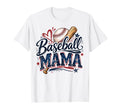 Baseball Mama Game Day Cheer Baseball T-Shirt - Novelty Apparel Men Women - T-Shirt, Sweatshirt, Hoodie