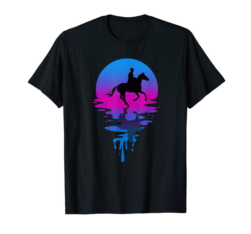 Sunset Horse Riding T-Shirt - Fun Novelty Design Unisex - T-Shirt, Sweatshirt, Hoodie
