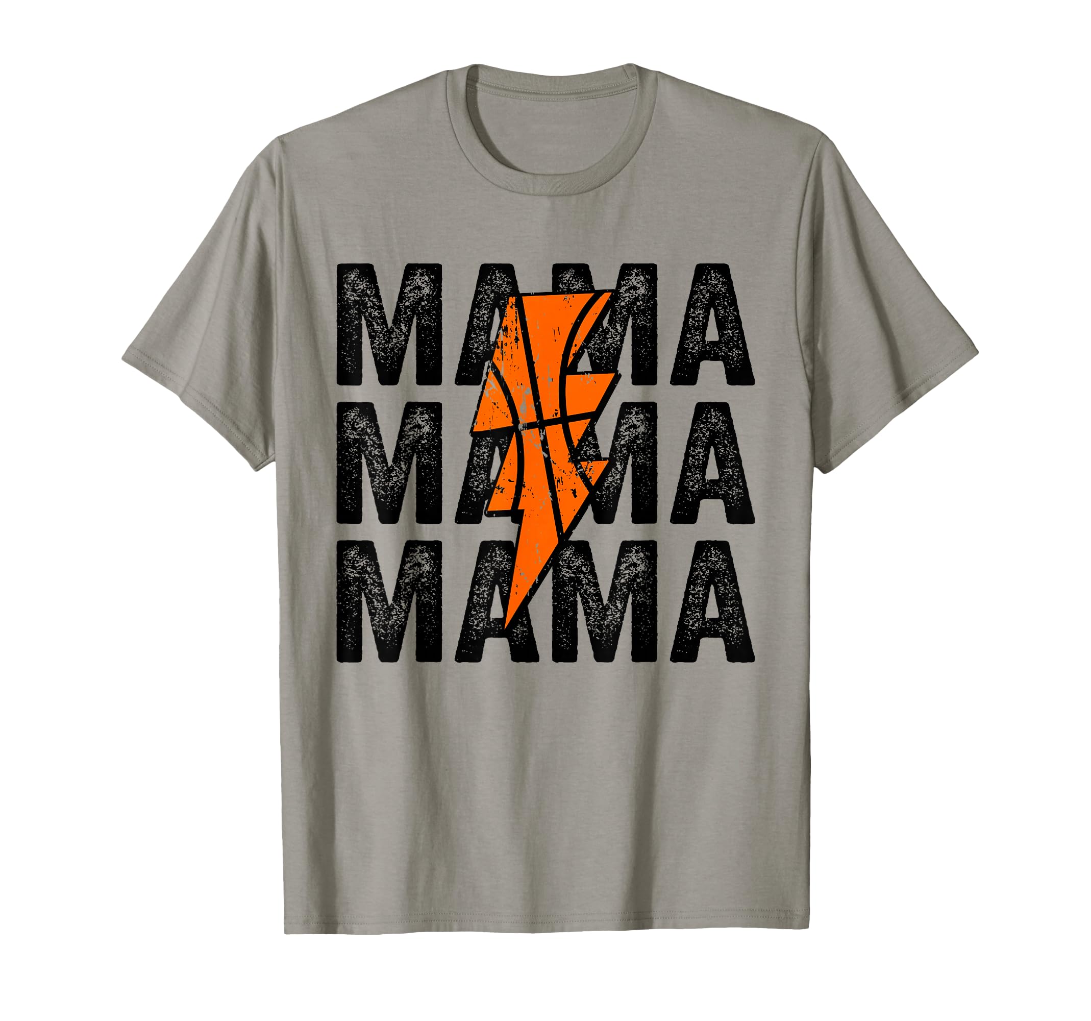 Basketball Mama Distressed Lightning T-Shirt - Graphic Print for Adults - T-Shirt, Sweatshirt, Hoodie