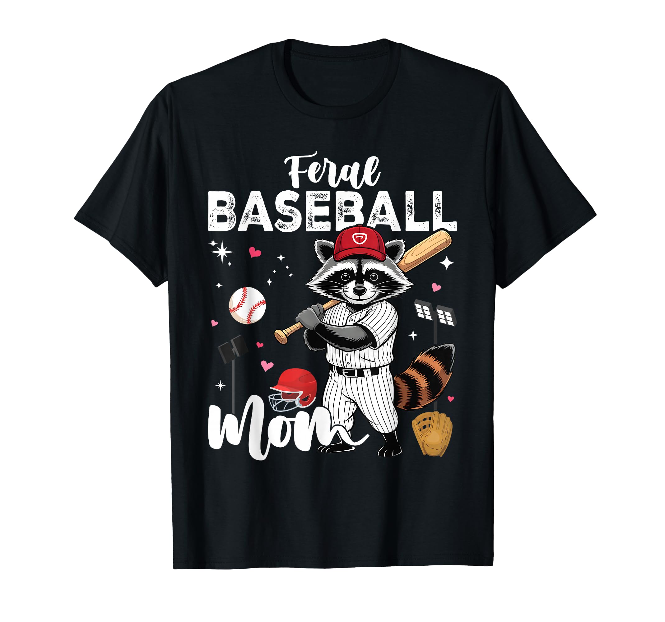 Raccoon Feral Baseball Mom Trash Panda T-Shirt - Streetwear Style Unisex - T-Shirt, Sweatshirt, Hoodie