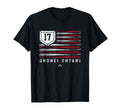 Us Flag Baseball Stripes Shohei Ohtani Los T-Shirt - Graphic Print Unisex - T-Shirt, Sweatshirt, Hoodie