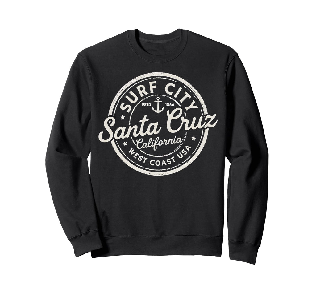 Surf City California Coastal Sweatshirt - Graphic Print Unisex - T-Shirt, Sweatshirt, Hoodie