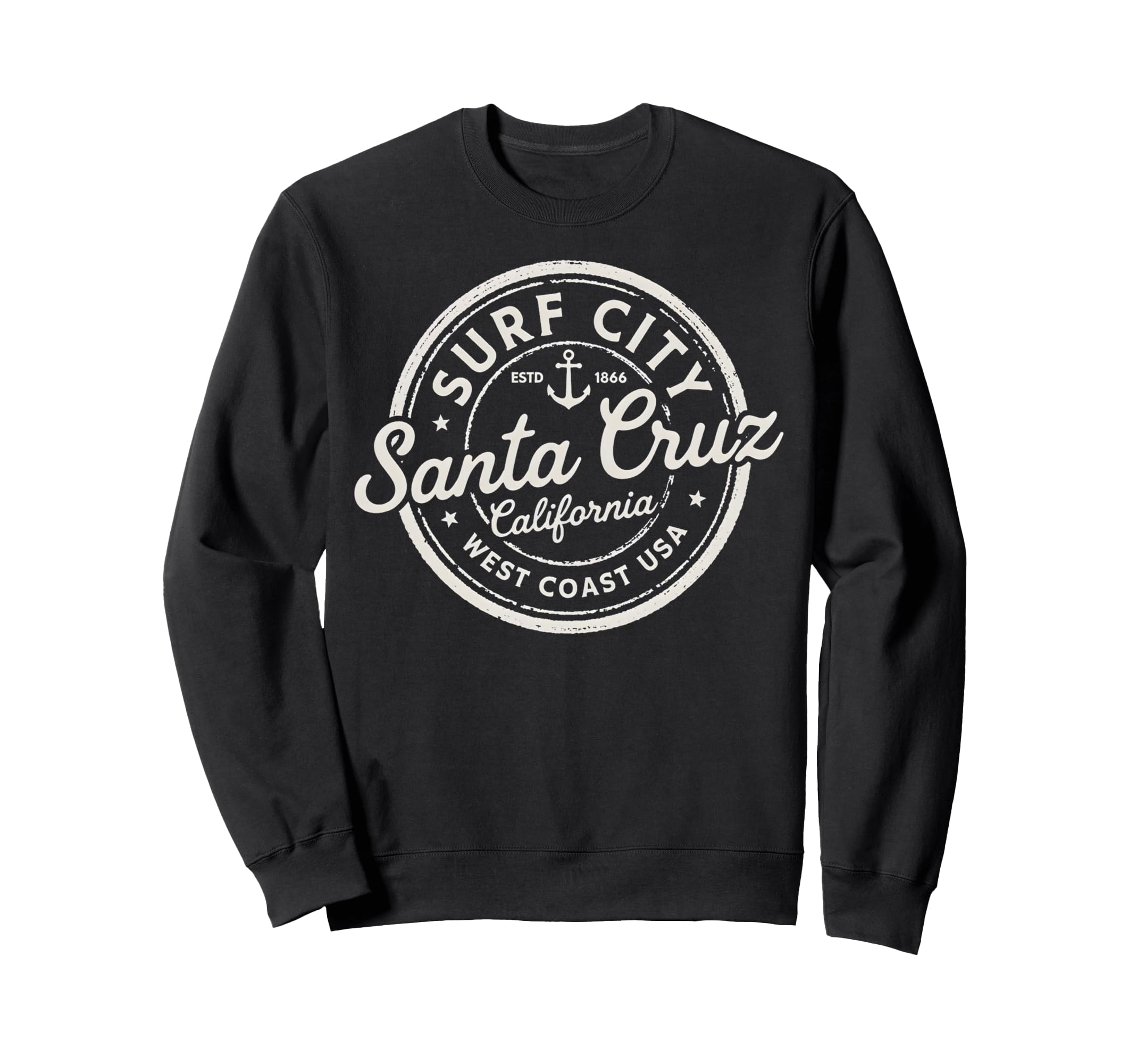 Surf City California Coastal Sweatshirt - Graphic Print Unisex - T-Shirt, Sweatshirt, Hoodie