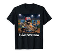 I Live Here Now Funny Ballfield T-Shirt - Fun Novelty Design for Adults - T-Shirt, Sweatshirt, Hoodie