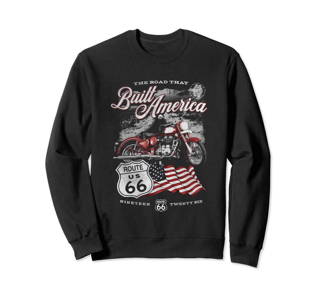 Route 66 Road That Built America Sweatshirt - Streetwear Style for Adults - T-Shirt, Sweatshirt, Hoodie