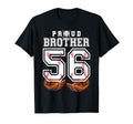 Proud Brother Baseball Player Number 56 T-Shirt - Minimalist Print Unisex - T-Shirt, Sweatshirt, Hoodie