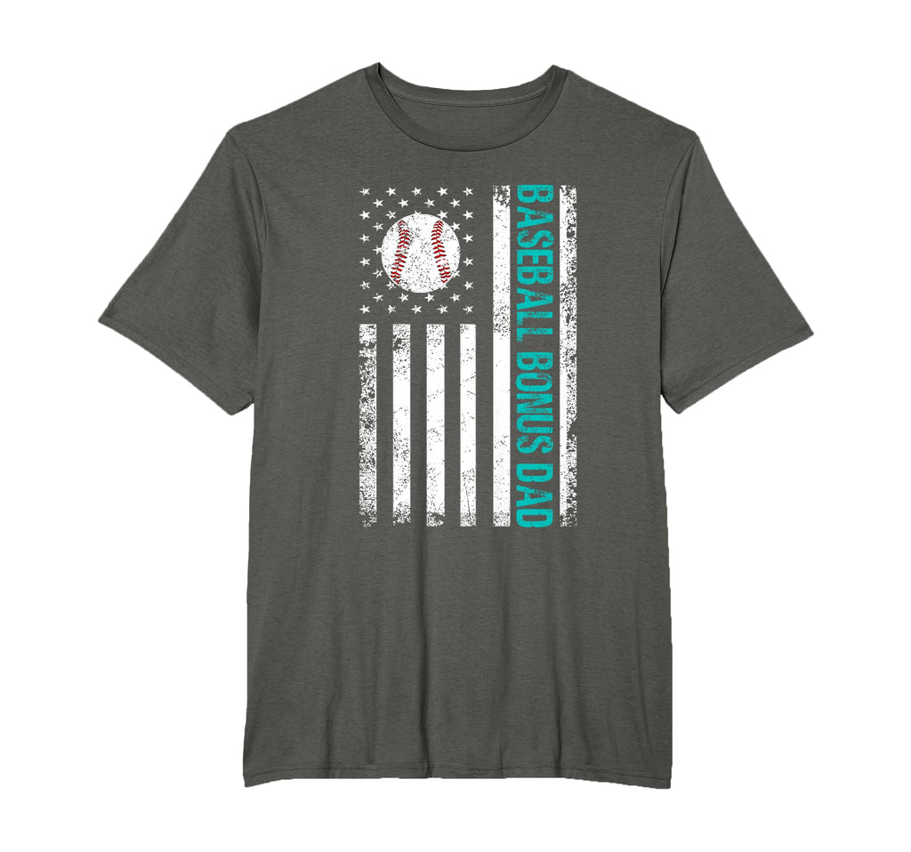 Baseball Bonus Dad Us Flag Best T-Shirt - Graphic Print for Adults - T-Shirt, Sweatshirt, Hoodie