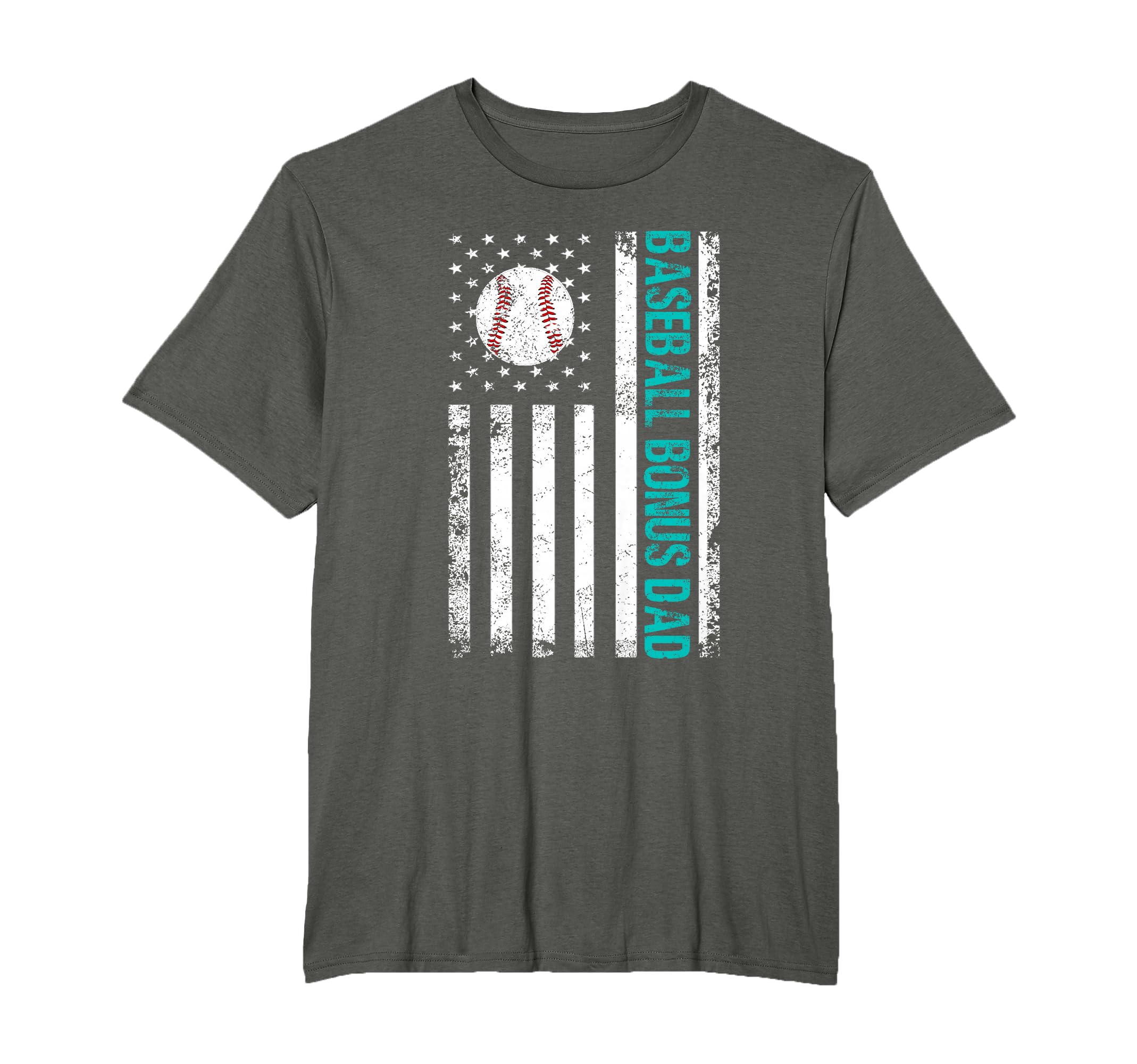 Baseball Bonus Dad Us Flag Best T-Shirt - Graphic Print for Adults - T-Shirt, Sweatshirt, Hoodie