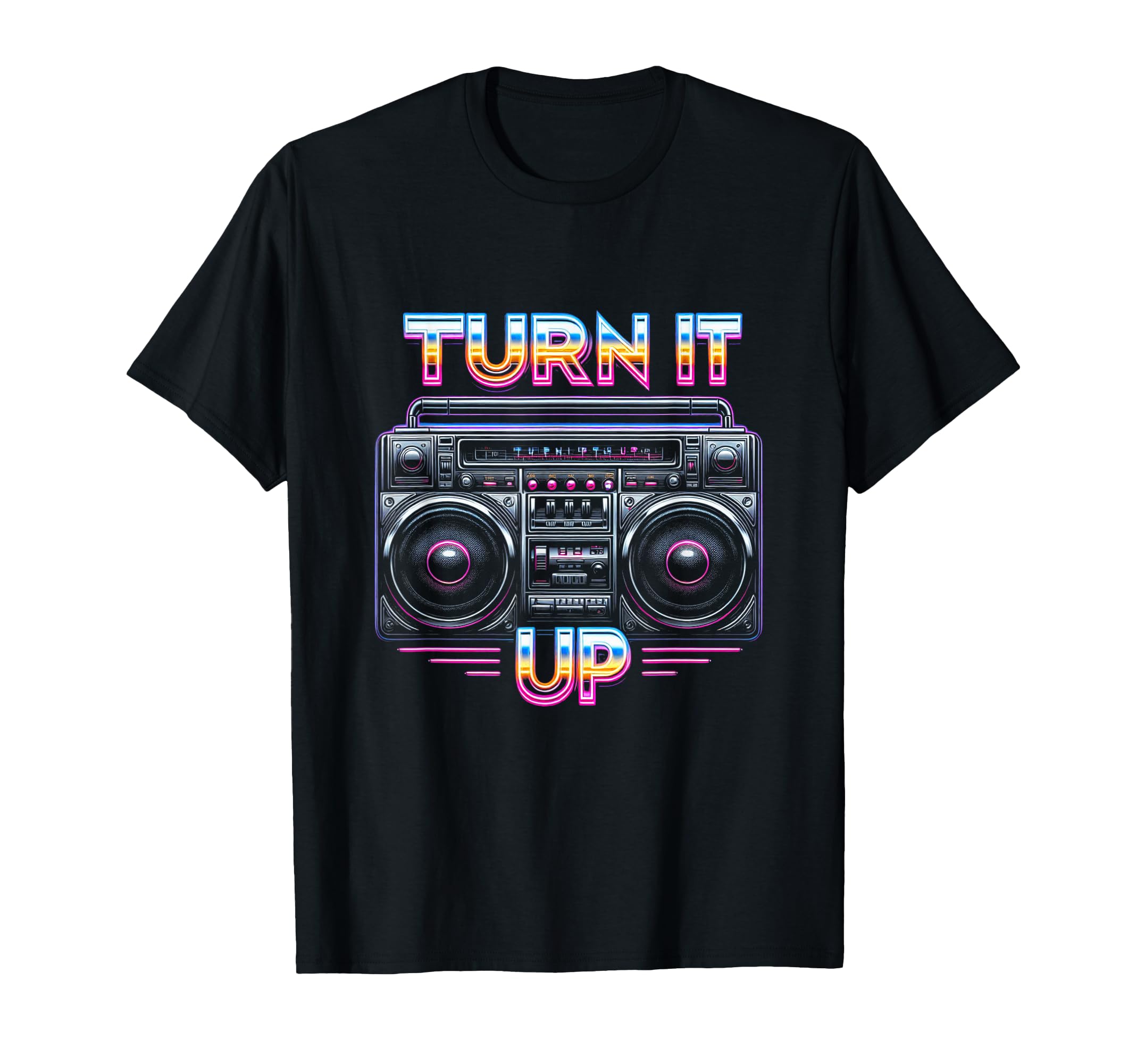 Boombox Turn It Up T-Shirt - Custom Art Print Men Women - T-Shirt, Sweatshirt, Hoodie