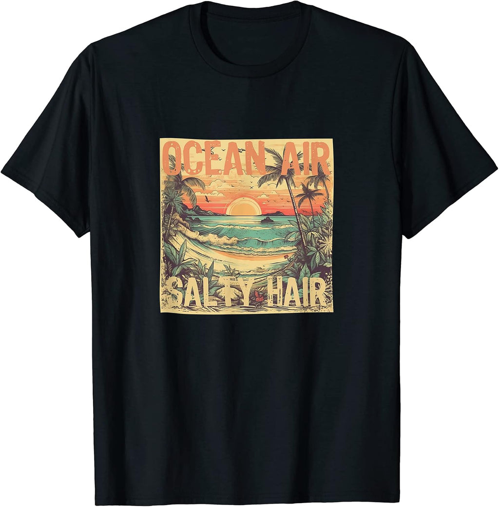 Ocean Air Salty Hair Surf Merch - Adult & Kids T-Shirts, Sweatshirts & Hoodies apparel design preview 1