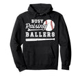 Busy Raising Ballers Baseball Dad Hoodie - Minimalist Print Unisex - T-Shirt, Sweatshirt, Hoodie