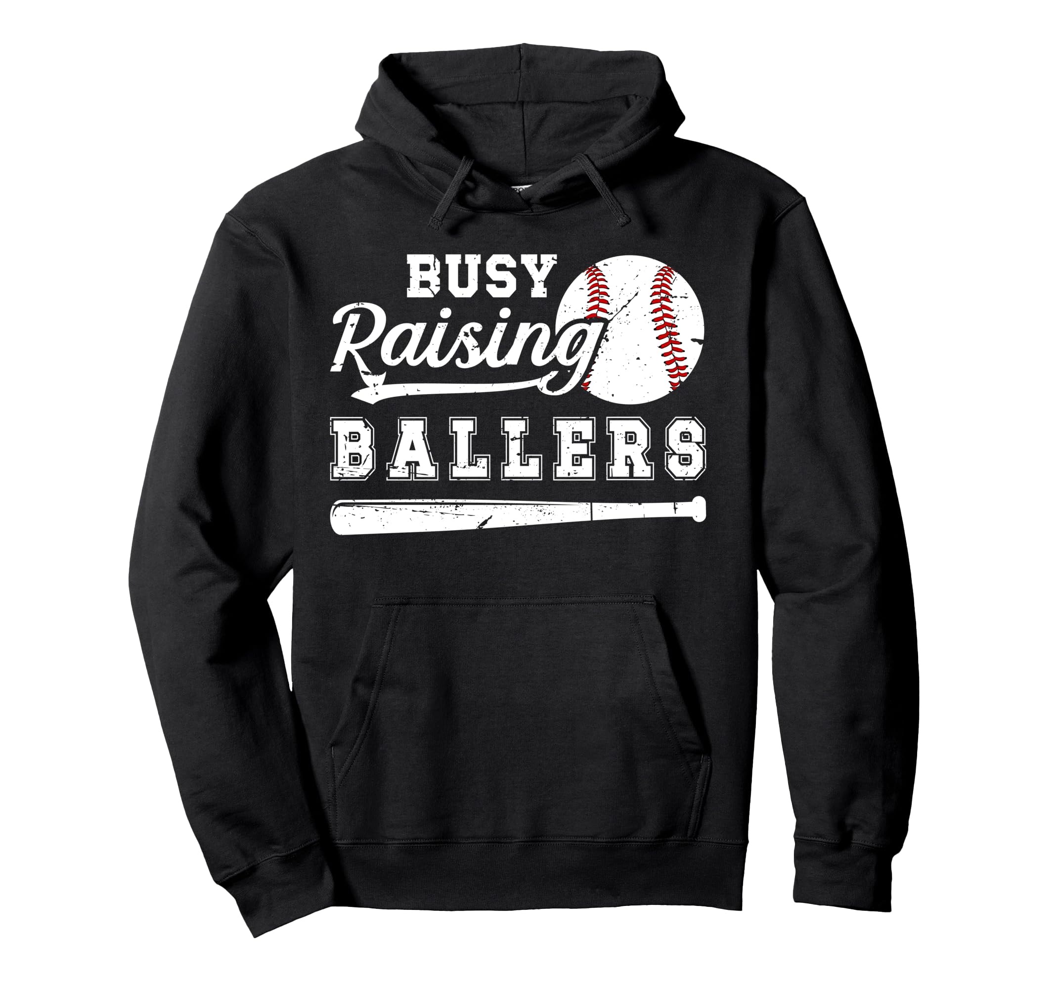 Busy Raising Ballers Baseball Dad Hoodie - Minimalist Print Unisex - T-Shirt, Sweatshirt, Hoodie
