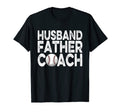 Husband Father Coach Softball T-Shirt - Aesthetic Graphic for Adults - T-Shirt, Sweatshirt, Hoodie