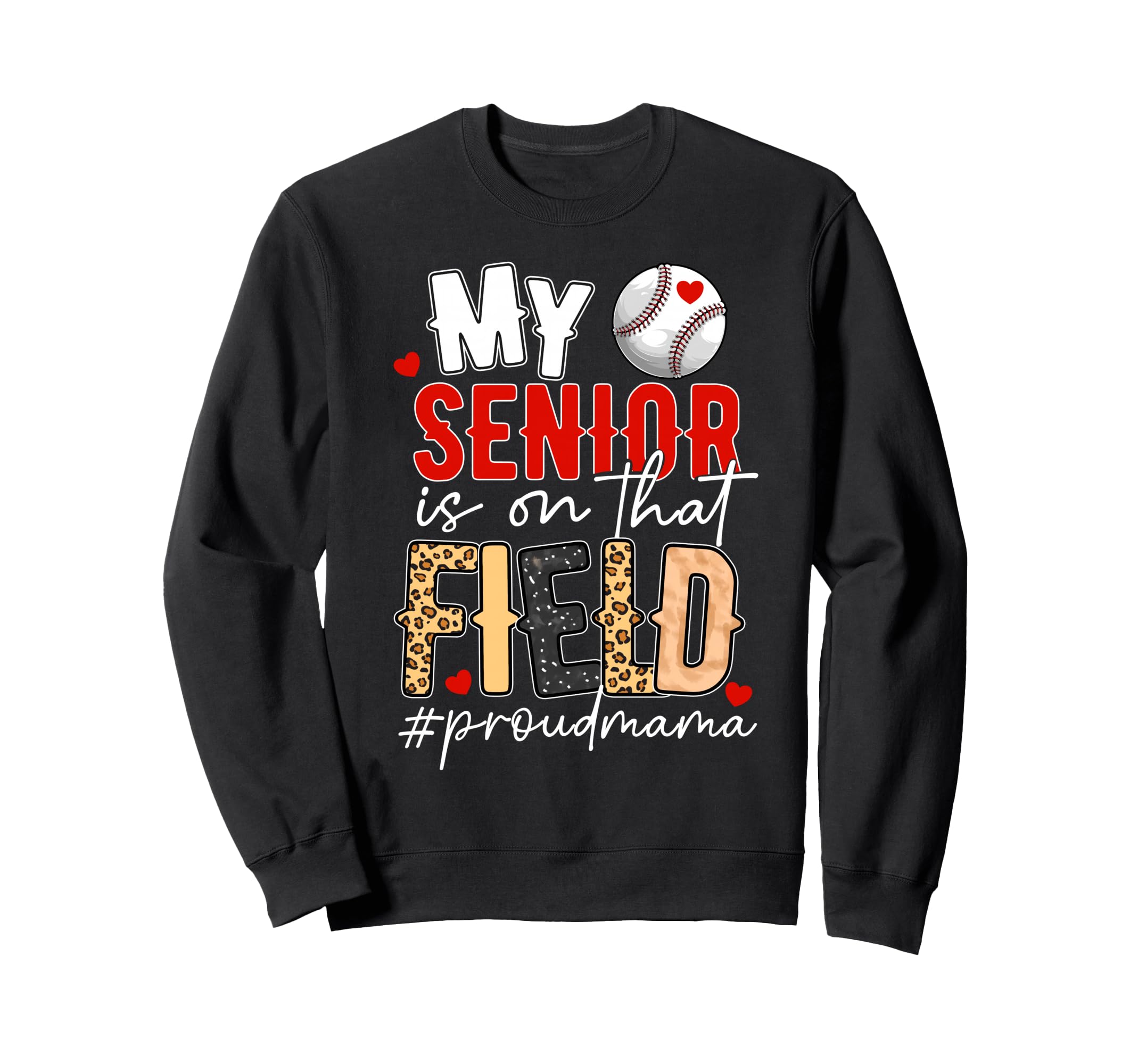 Proud Baseball Senior Mama Baseball Sweatshirt - Minimalist Print Unisex - T-Shirt, Sweatshirt, Hoodie