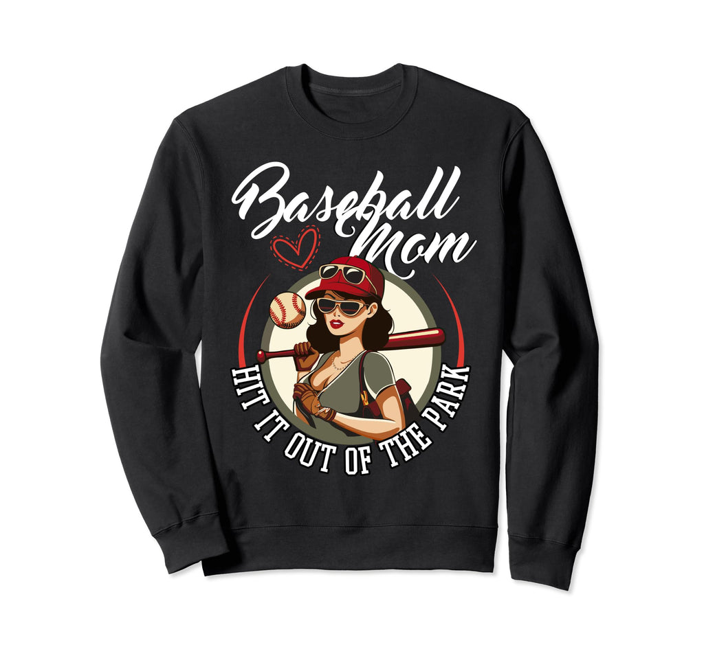 Baseball Mom Sweatshirt - Trendy Graphic for Adults - T-Shirt, Sweatshirt, Hoodie