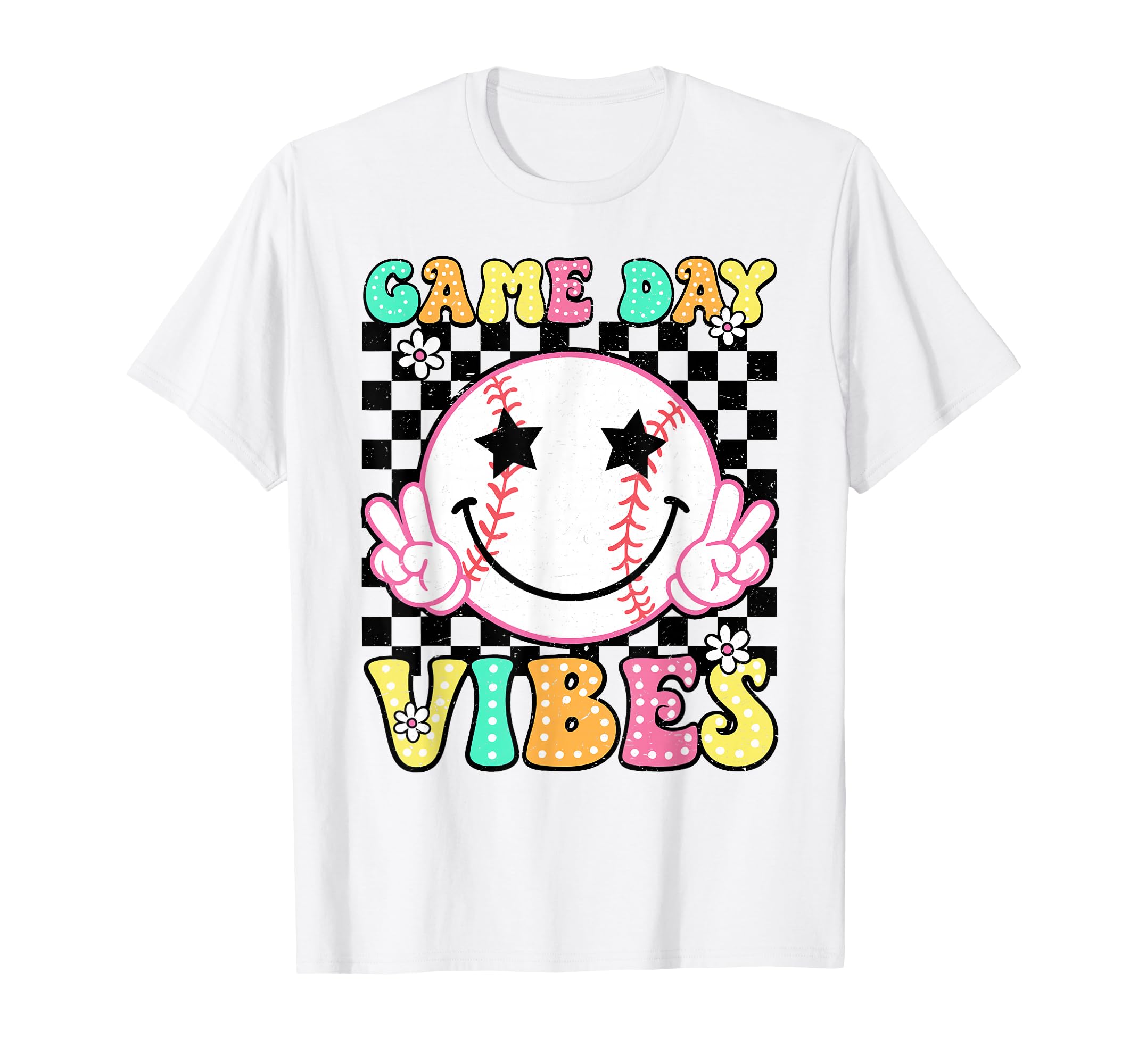 Game Day Vibes Baseball Groovy Baseball T-Shirt - Aesthetic Graphic Unisex - T-Shirt, Sweatshirt, Hoodie
