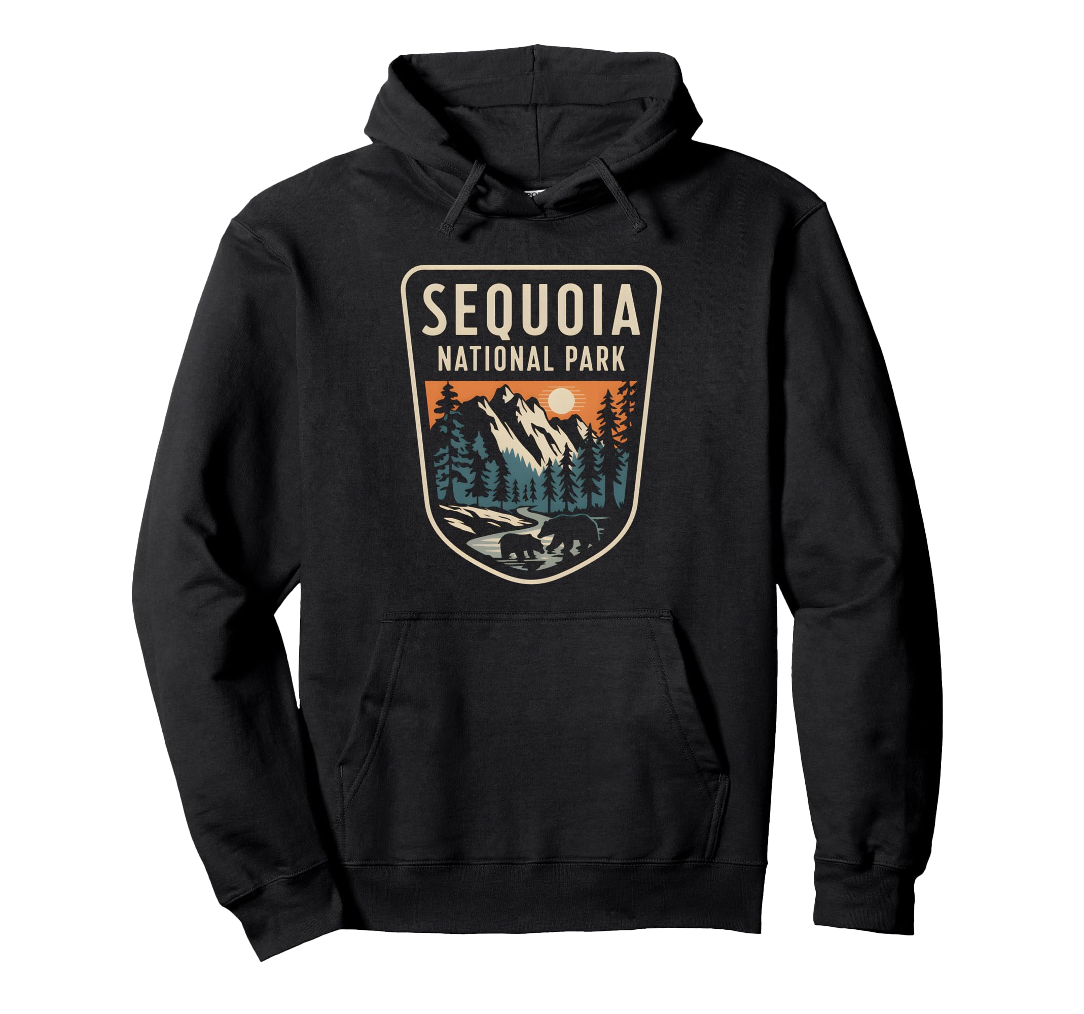 Sequoia National Park Mountain Bear Nature Hoodie - Graphic Print Men Women - T-Shirt, Sweatshirt, Hoodie