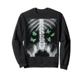 Egirl Xray Skeleton Green Butterfly Sweatshirt - Aesthetic Graphic Unisex - T-Shirt, Sweatshirt, Hoodie