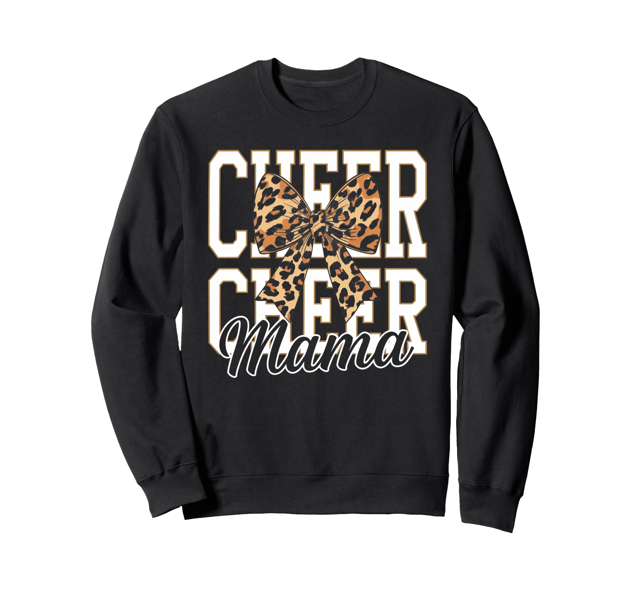 Cheer Mom Mother Bow Cheerleader Game Sweatshirt - Unique Graphic Unisex - T-Shirt, Sweatshirt, Hoodie